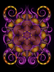 Purple Contemporary Mandala Designs