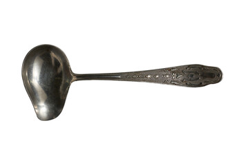 vintage spoon on white background