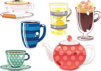 Various hot beverages