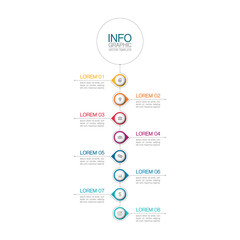Naklejka premium Vector iInfographic template for business, presentations, web design, 8 options.