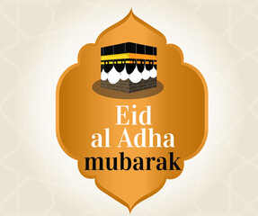 eid al adha mubarak vector card illustration