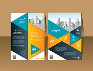 Vector flyer template layout design. For business brochure, poster, annual report, leaflet, magazine or book cover
