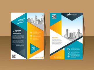 Vector flyer template layout design. For business brochure, poster, annual report, leaflet, magazine or book cover
