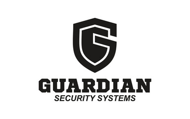 Guardian security systems logo design template for your business