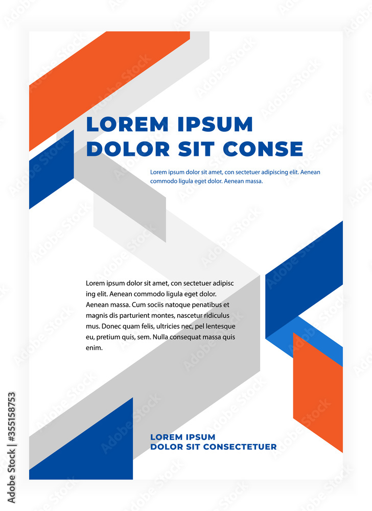 Fototapete abstract background, dynamic geometric shapes compositions, flat and clean style, applicable for any