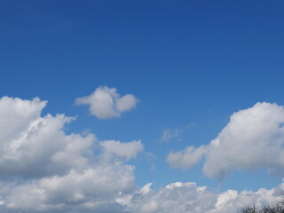 amazing blue blue sky with clouds