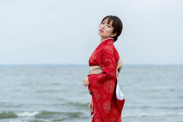 着物姿の女性