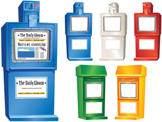 Newspaper vending stands