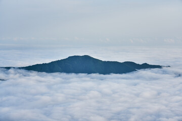 Sea of clouds. Landscape photo was taken from Sal Plateau, Kackar mountains, highlands of Black Sea / Karadeniz region of Turkey.           