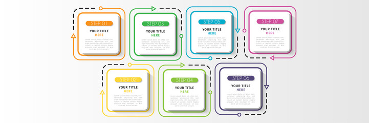 Business infographic element with options, steps, number vector template design