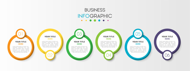 Business infographic element with options, steps, number vector template design