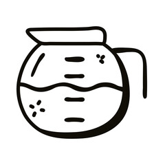 coffee pot line style icon vector design