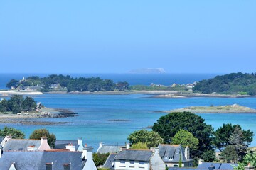 Beautiful view on the coast in Brittany. France