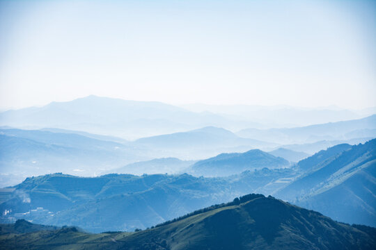 mountain landscape with clouds