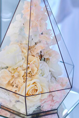 Wedding decor, close-up details. Design jewelry for special events