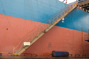 Cargo ship gangway accommodation ladder 