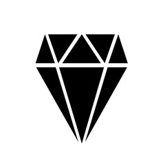 Abstract black and color shine diamond cristal icon for gemstone concept design