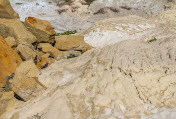 fissured dry ground