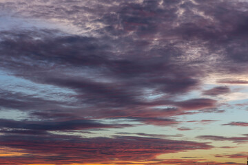 Fototapeta premium sunset with clouds the sky