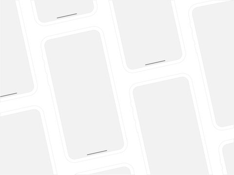 Mobile Phone Mockup Perspective White Template 3D