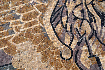 Mosaic floor decorative pattern