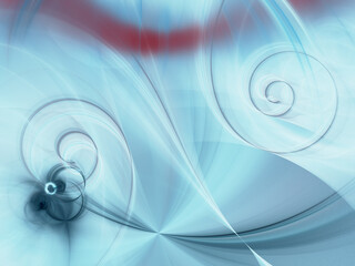 Obraz premium blue abstract fractal background 3d rendering illustration