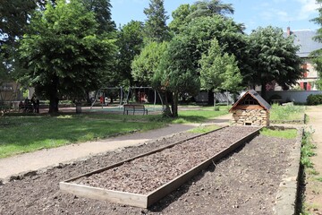 Le square de Rehau à Bourgoin Jallieu, ville de Bourgoin Jallieu, Département de l'Isère, France