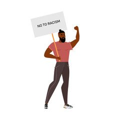  Concept on the theme of racism. Stop racism. The image of a guy, equality. Black lives matter. Vector stock illustration. Isolated on a white background.