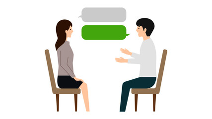 Fototapeta premium コミュニケーション カウンセリング イラスト Communication counseling illustration