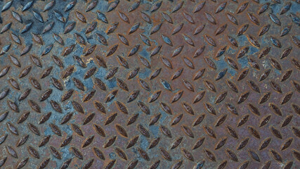 Rust on the zinc roof surface.