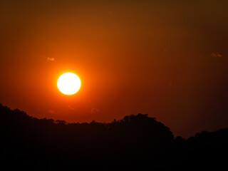 Sunset at Phu Lanka National Park High Mountains
