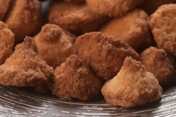 Coconut pastry  on a plate