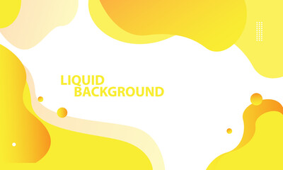 Liquid color background design. Orange elements with fluid gradient. Dynamic shapes composition. Cool background design for posters. Vector illustration