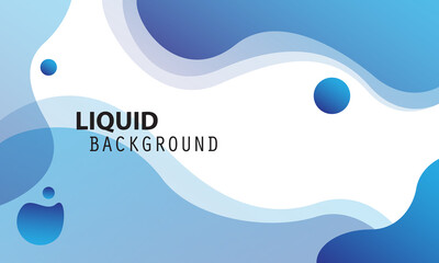 Liquid color background design. Fluid gradient shapes composition. Blue fluid shapes composition with trendy gradients. Vector illustration