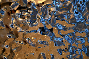 Color liquid metal abstract textured background