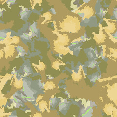 Desert camouflage of various shades of blue, green and brown colors