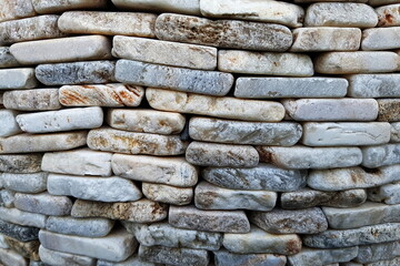 Grey old stone wall 