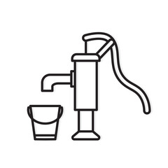 pump water well icon- vector illustration