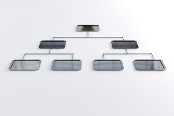 Organization Chart metal.Modern organization chart template.
