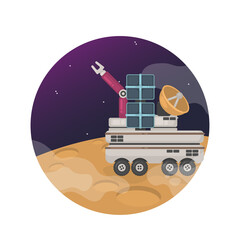 Moon rover flat illustration. Vector.