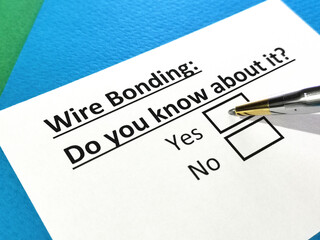 Obraz premium Questionnaire about electronics.
