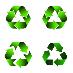 Fototapeta premium Waste recycling icon