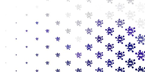 Light gray vector background with covid-19 symbols.