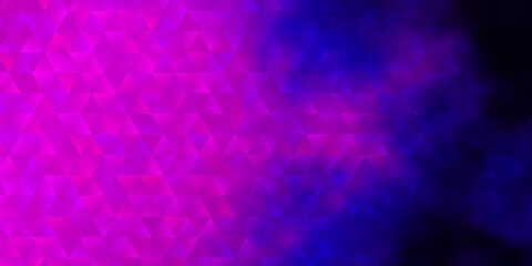 Dark Purple vector texture with triangular style.
