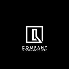 Fototapeta premium Monogram Logo Q initial letter looping linked square line shape design for business style design