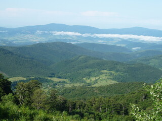 A beautiful mountain hills in Transcarpathian region.