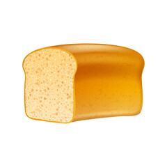 Bread loaf icon. Bakery product vector illustration.