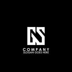 Monogram Logo G and S, GS initial letter looping linked square design for business style design