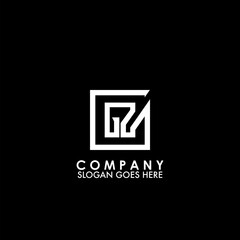 Fototapeta premium Monogram Logo G and Z, GZ initial letter looping linked square rounded shape design for business style design