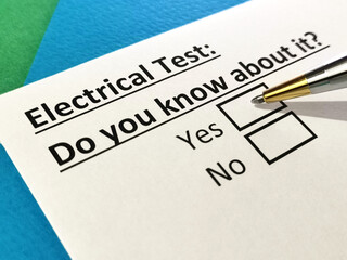 Obraz premium Questionnaire about electronics.